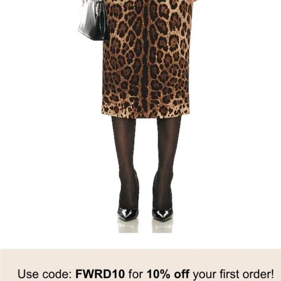 Dolce & Gabbana Brown Leopard Pencil Skirt - Picture 1 of 8